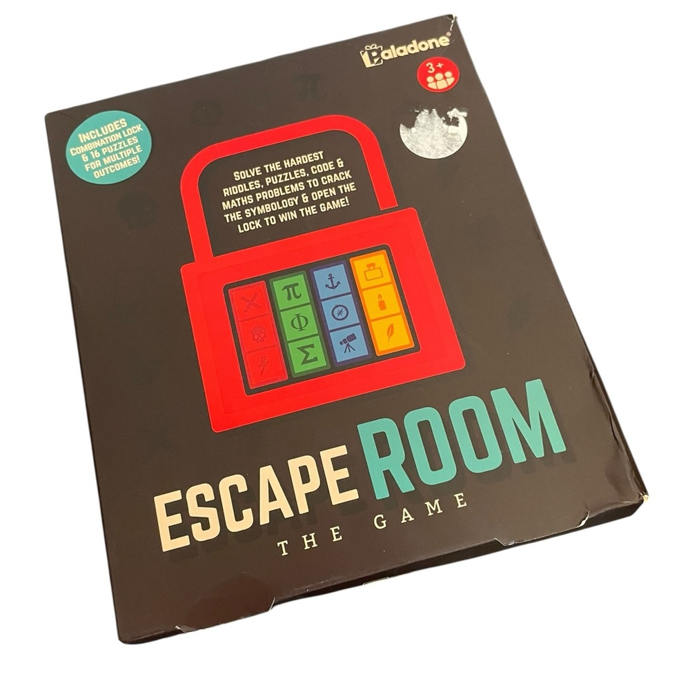 Paladone Escape Room The Game Purple Donkey 16 Puzzles Combination Lock PP4531V2
